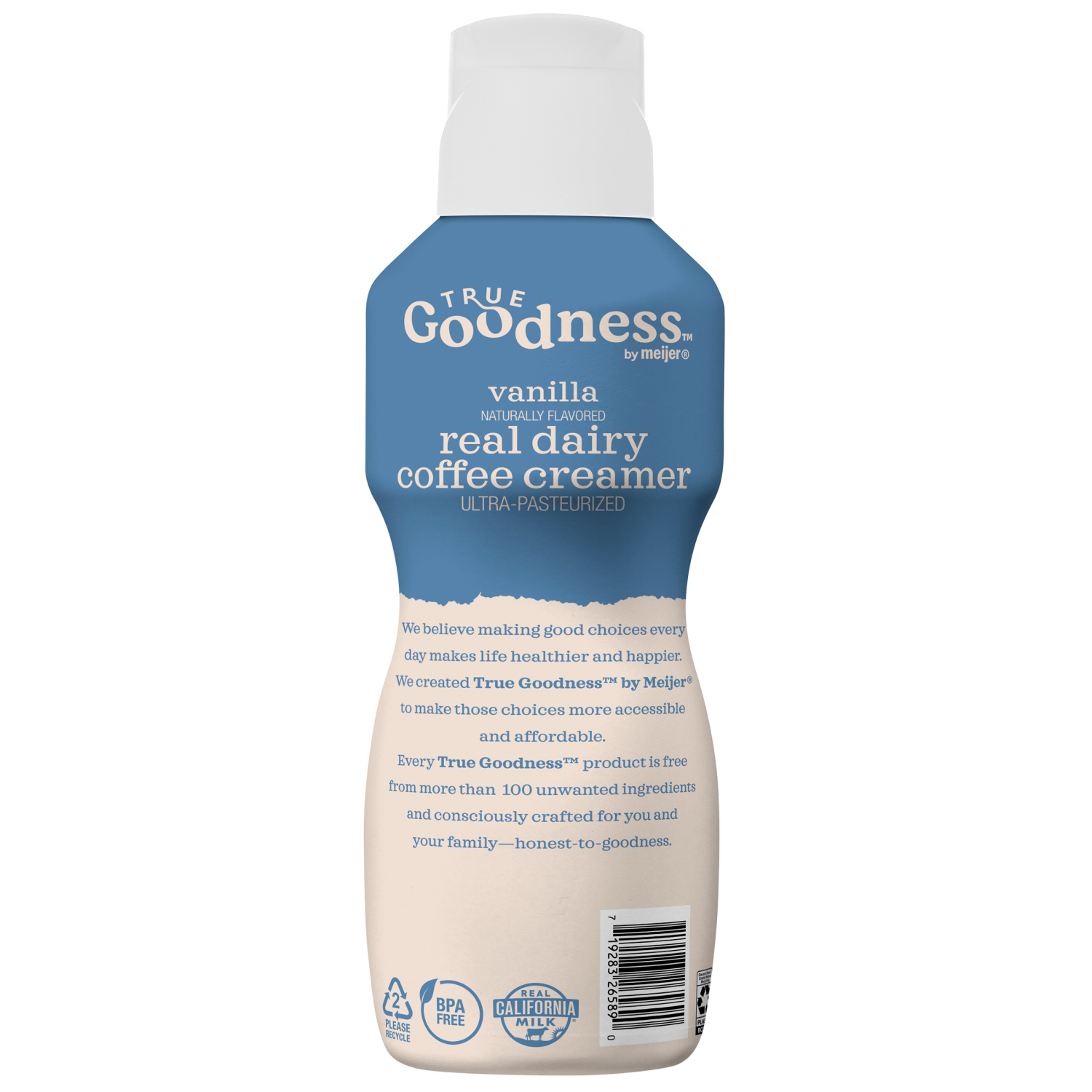 slide 2 of 3, True Goodness Real Dairy Vanilla Coffee Creamer, 32 oz, 32 oz