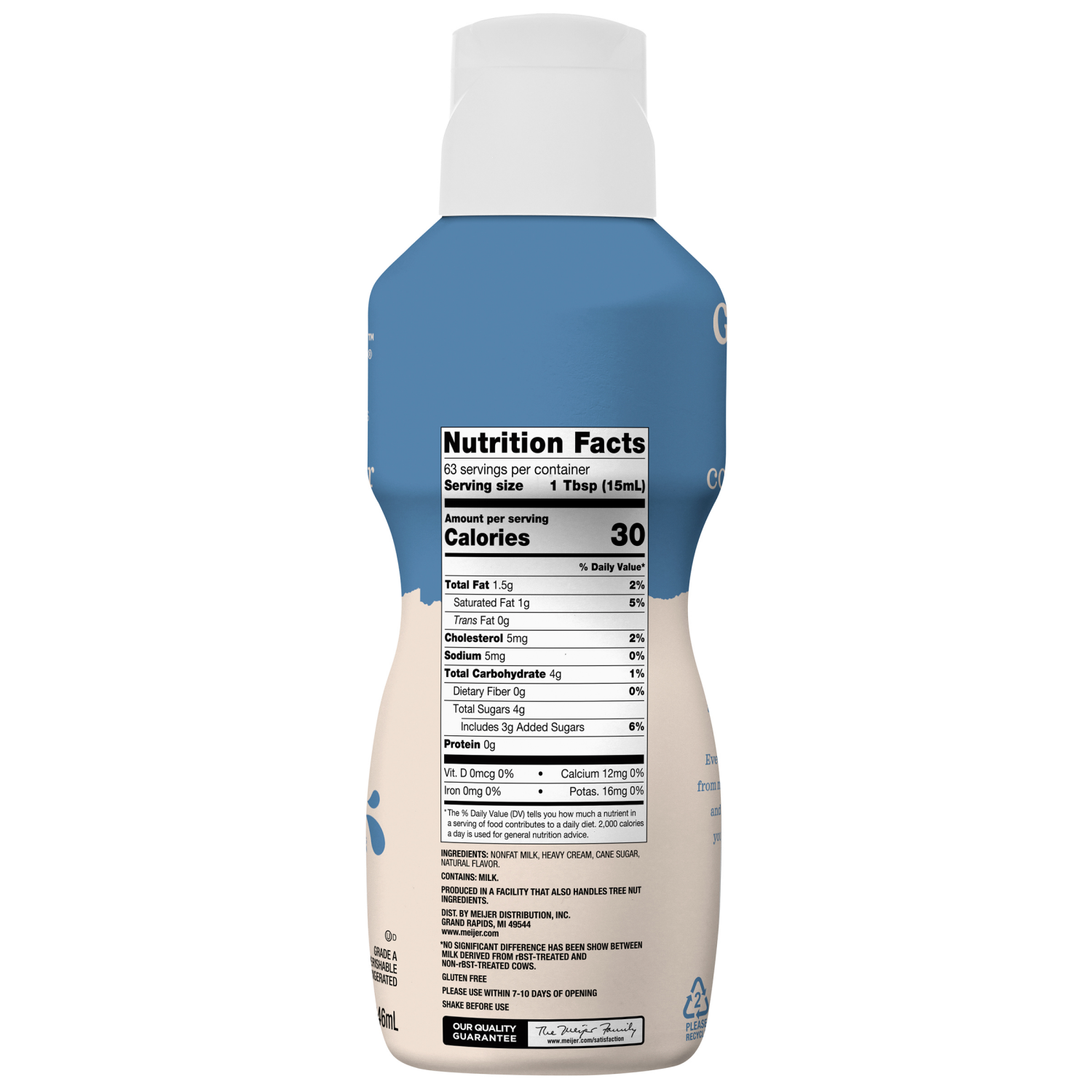 slide 3 of 3, True Goodness Real Dairy Vanilla Coffee Creamer, 32 oz, 32 oz