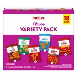 Meijer Potato Chips Flavor Variety Pack 18 Ct/1 Oz