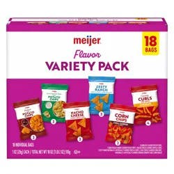 Meijer Potato Chips Flavor Variety Pack 18 Ct/1 Oz