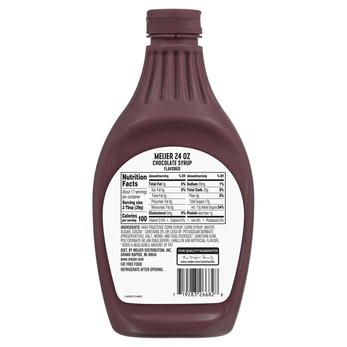 slide 2 of 2, Meijer Chocolate Syrup, 24 oz
