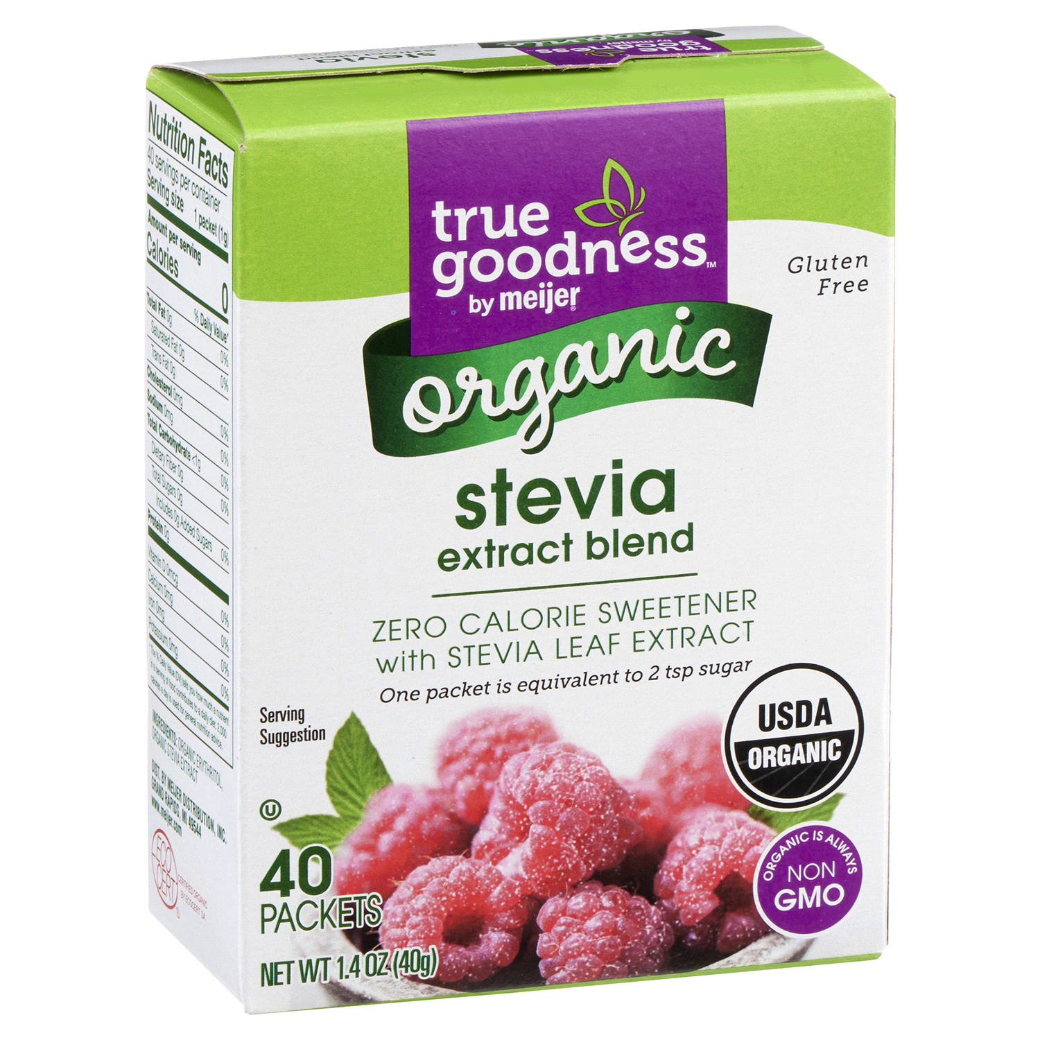 slide 4 of 5, True Goodness Organic Stevia Extract Zero Calorie Sweetener, 1.4 oz