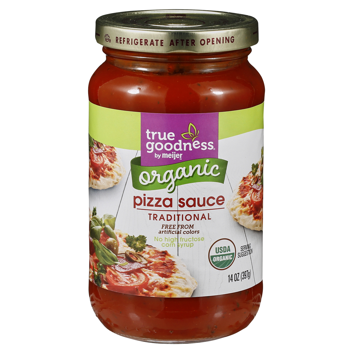 slide 1 of 2, True Goodness Organic Traditional Pizza Sauce, 14 oz, 14 oz
