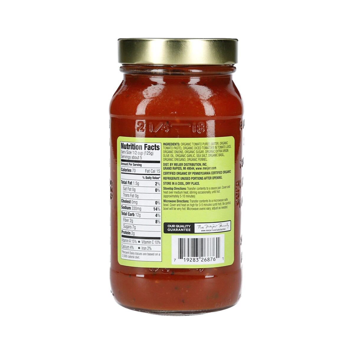 slide 2 of 2, True Goodness Organic Marinara Sauce - 24 oz, 24 oz