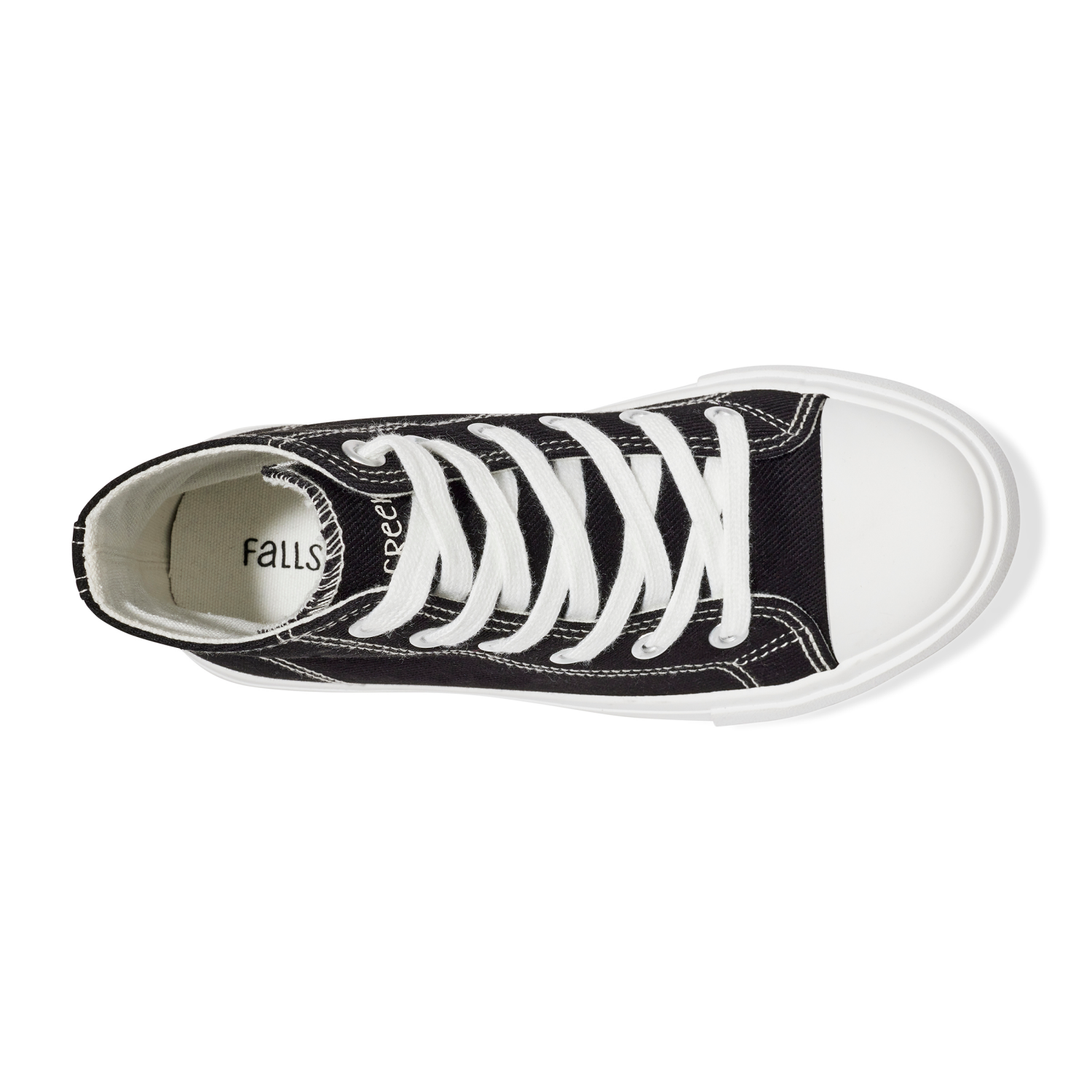 slide 6 of 6, Falls Creek Girls' Perrie Casual Shoes, Black, Size 13, 1 ct