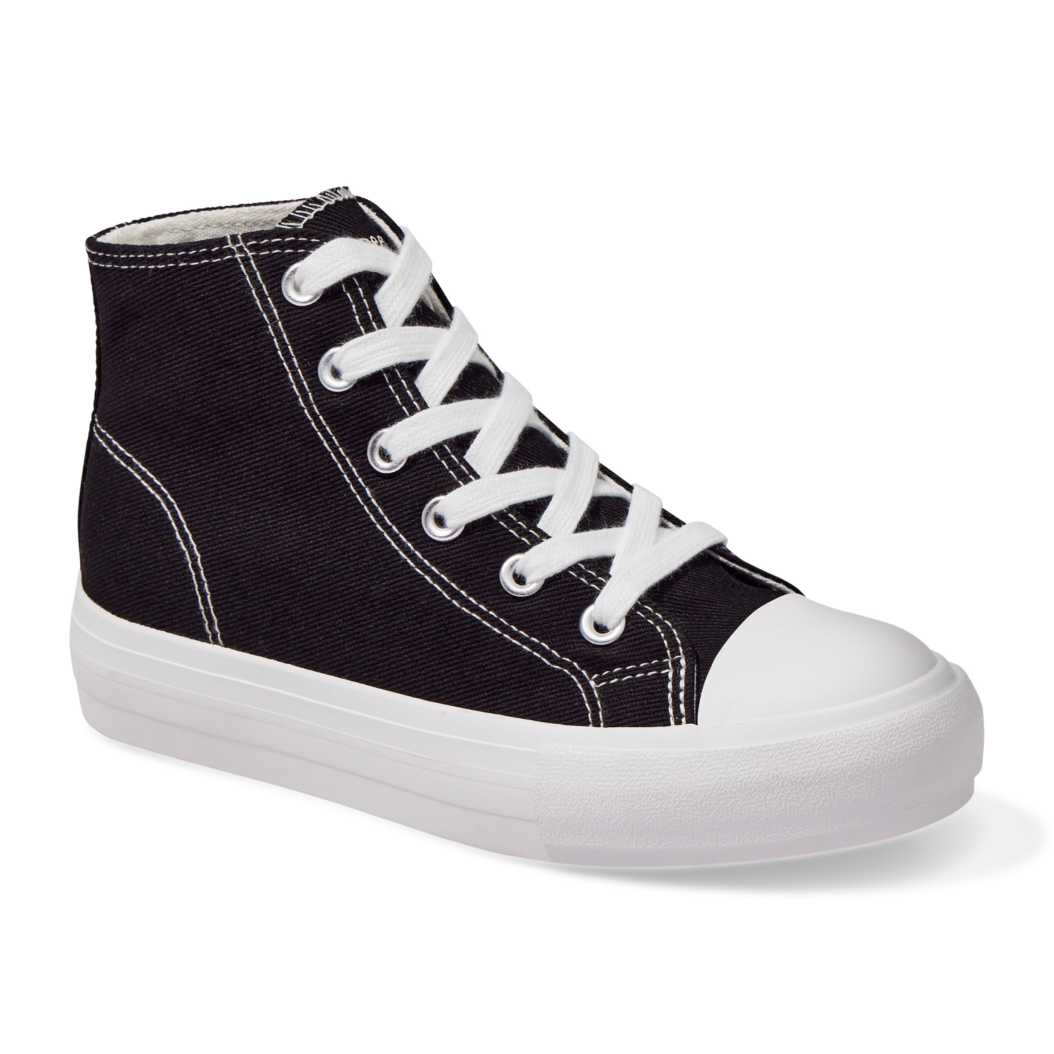 slide 1 of 6, Falls Creek Girls' Perrie Casual Shoes, Black, Size 1, 1 ct