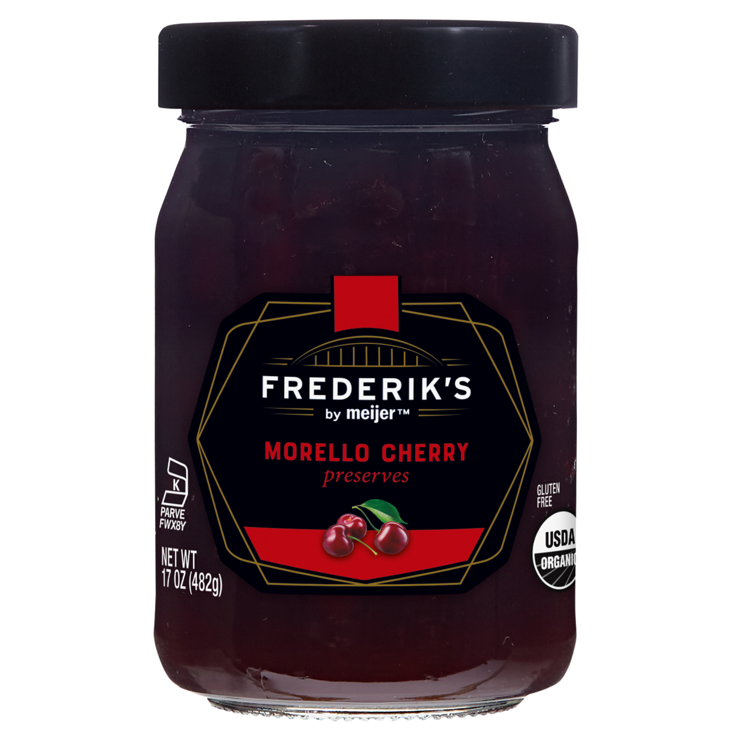slide 1 of 3, FREDERIKS BY MEIJER Frederik's by Meijer Morello Cherry Preserves, 17 oz, 17 oz