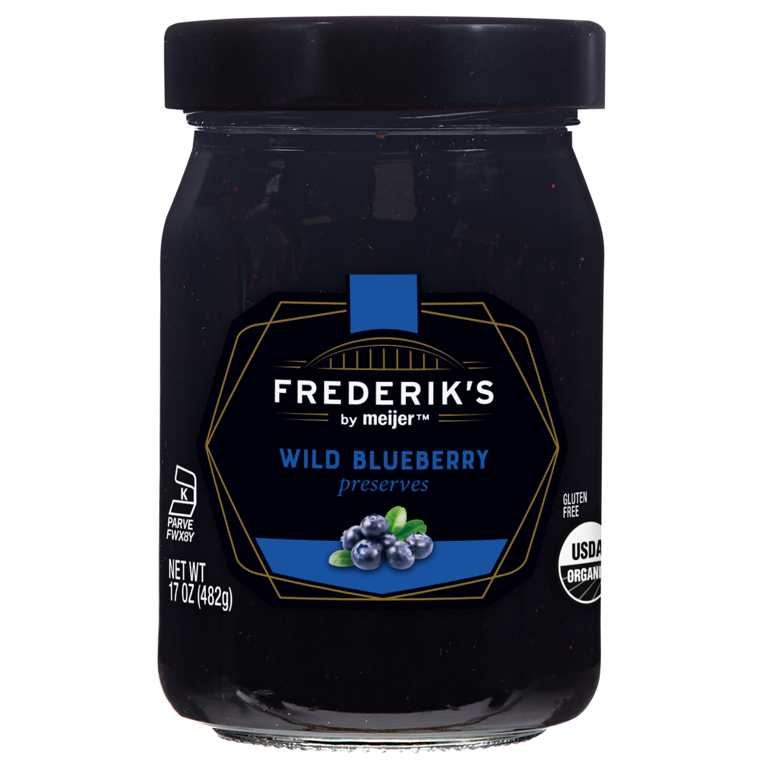 slide 1 of 3, FREDERIKS BY MEIJER Frederik's By Meijer Wild Blueberry Preserves, 17 oz, 17 oz
