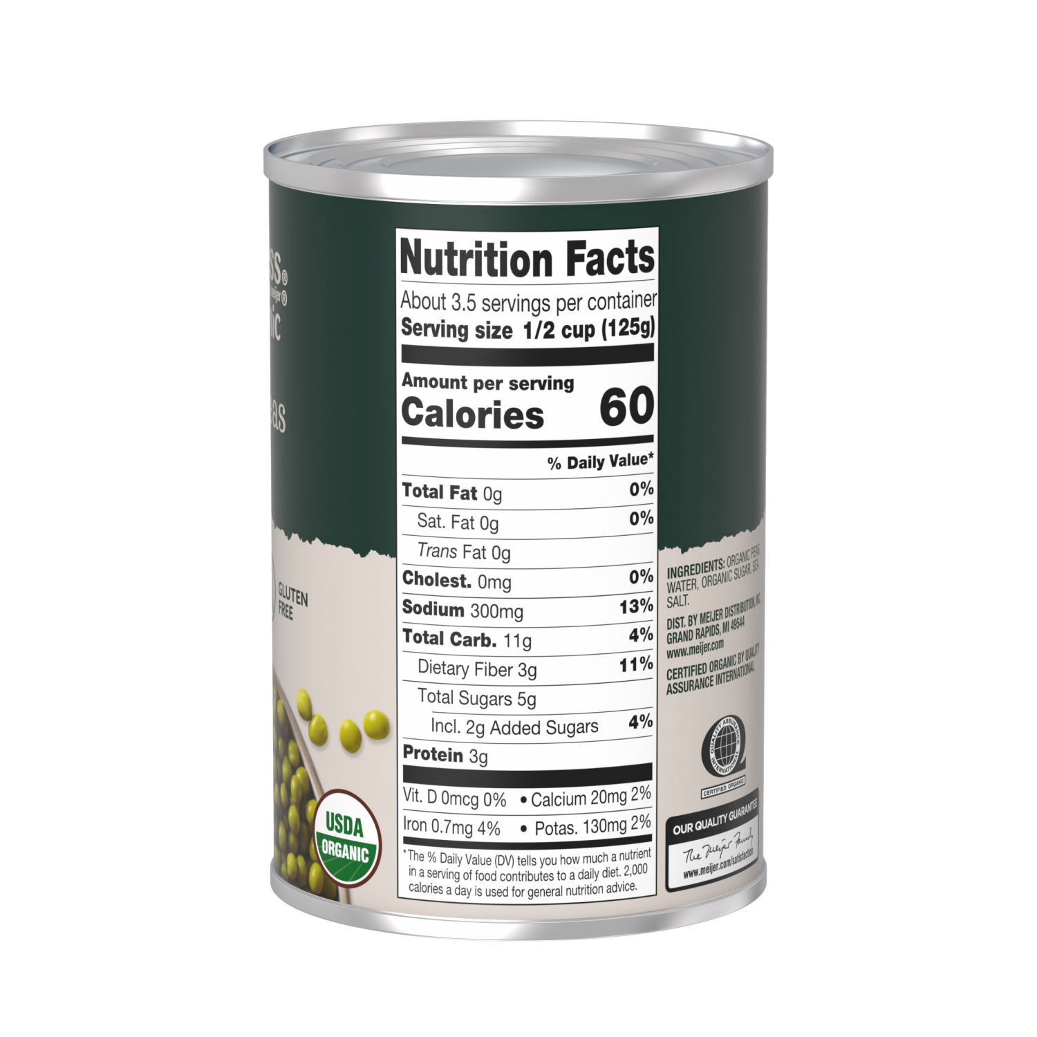 slide 3 of 3, True Goodness Organic Sweet Peas, 15 oz