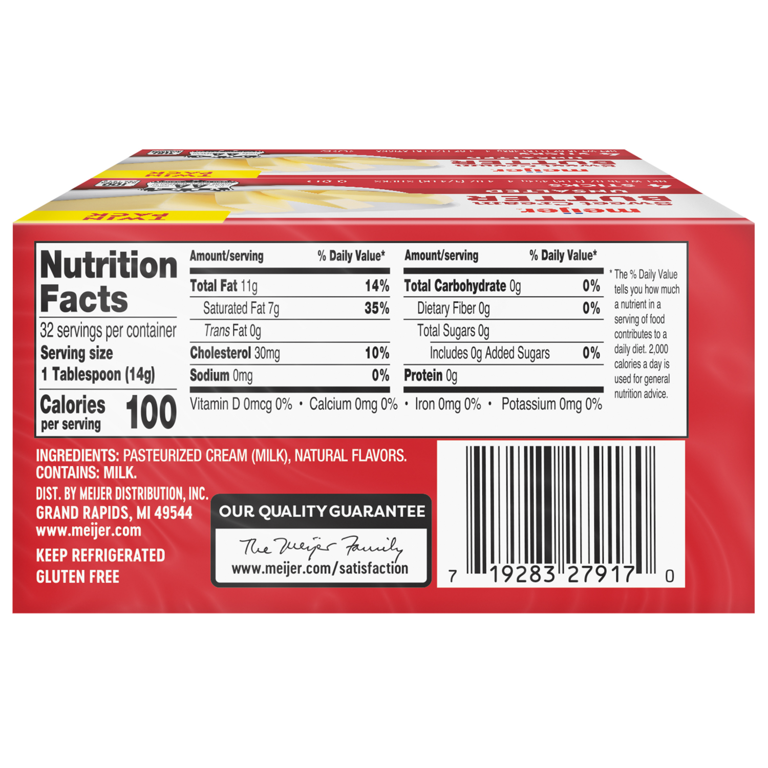slide 5 of 5, Meijer Unsalted Butter Sticks, 8 Count, 8 ct
