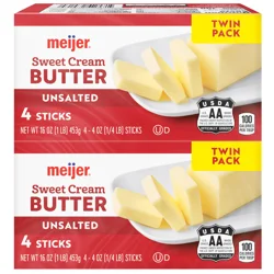 Meijer Unsalted Butter Sticks, 8 Count