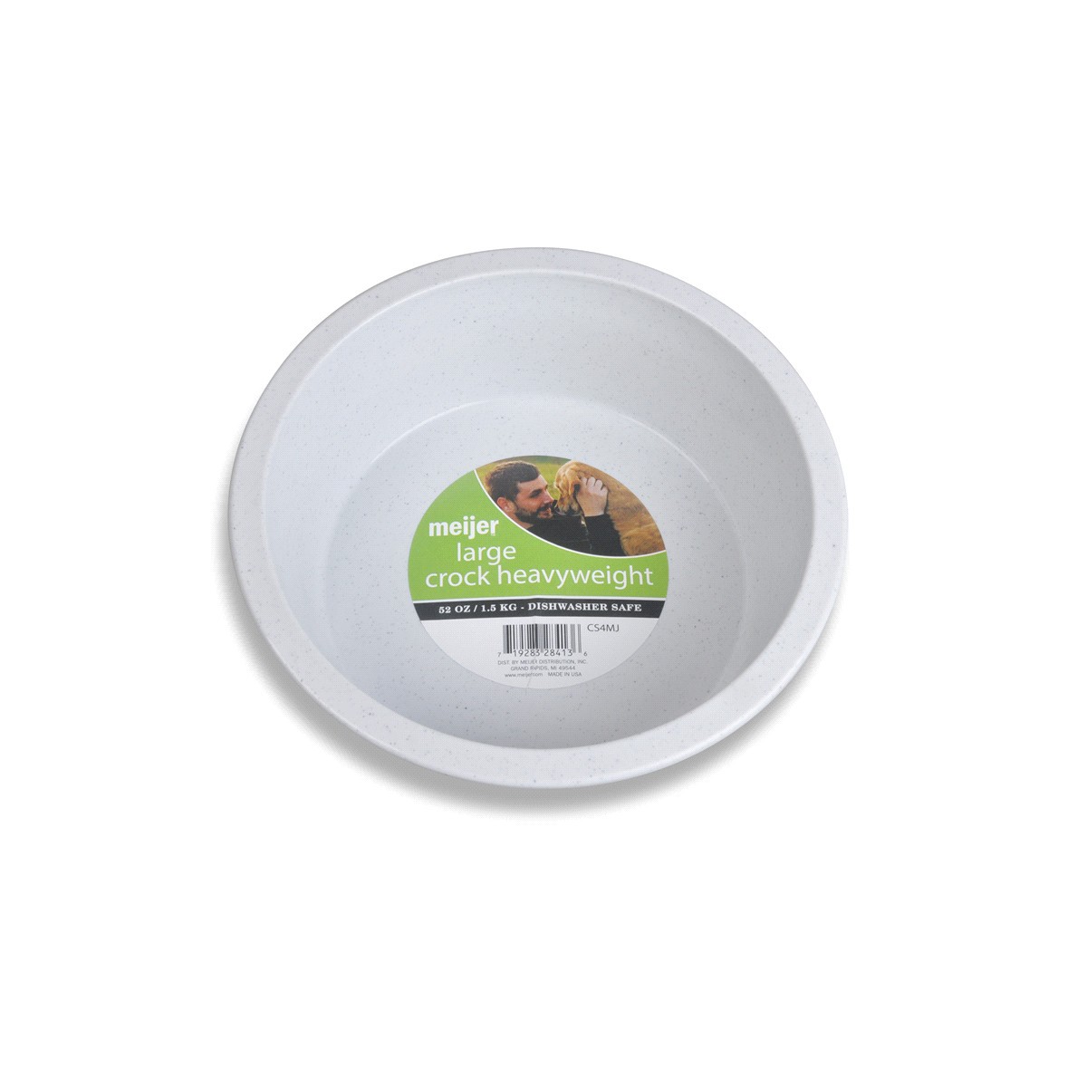 slide 3 of 3, Meijer Heavyweight Crock Pet Dish, Large, 52 oz