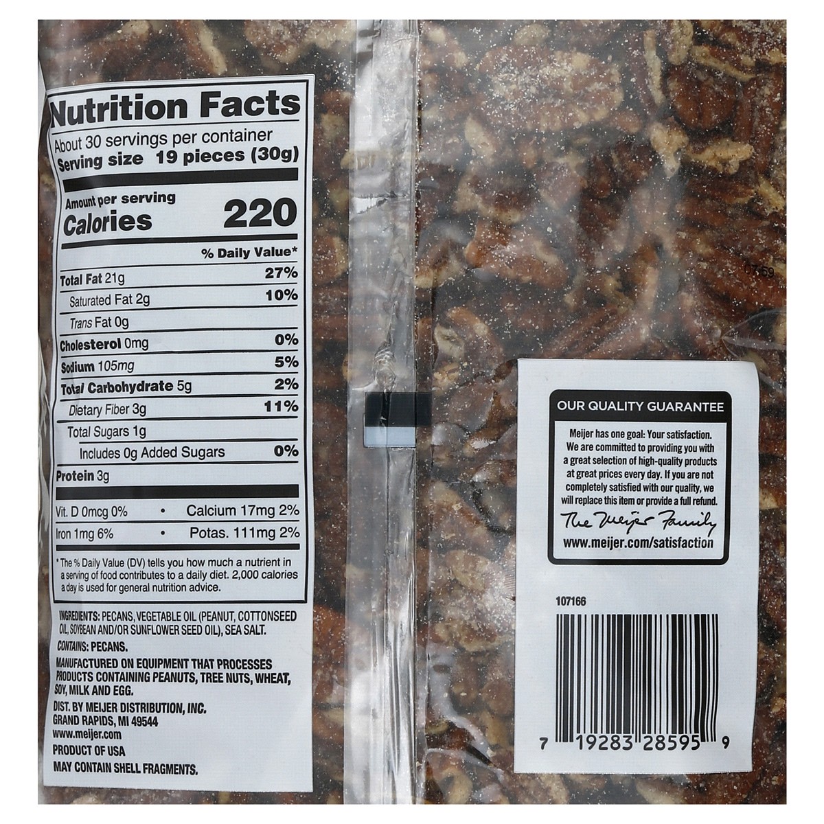 slide 2 of 2, Fresh from Meijer Roasted Pecans with Sea Salt, 32 oz