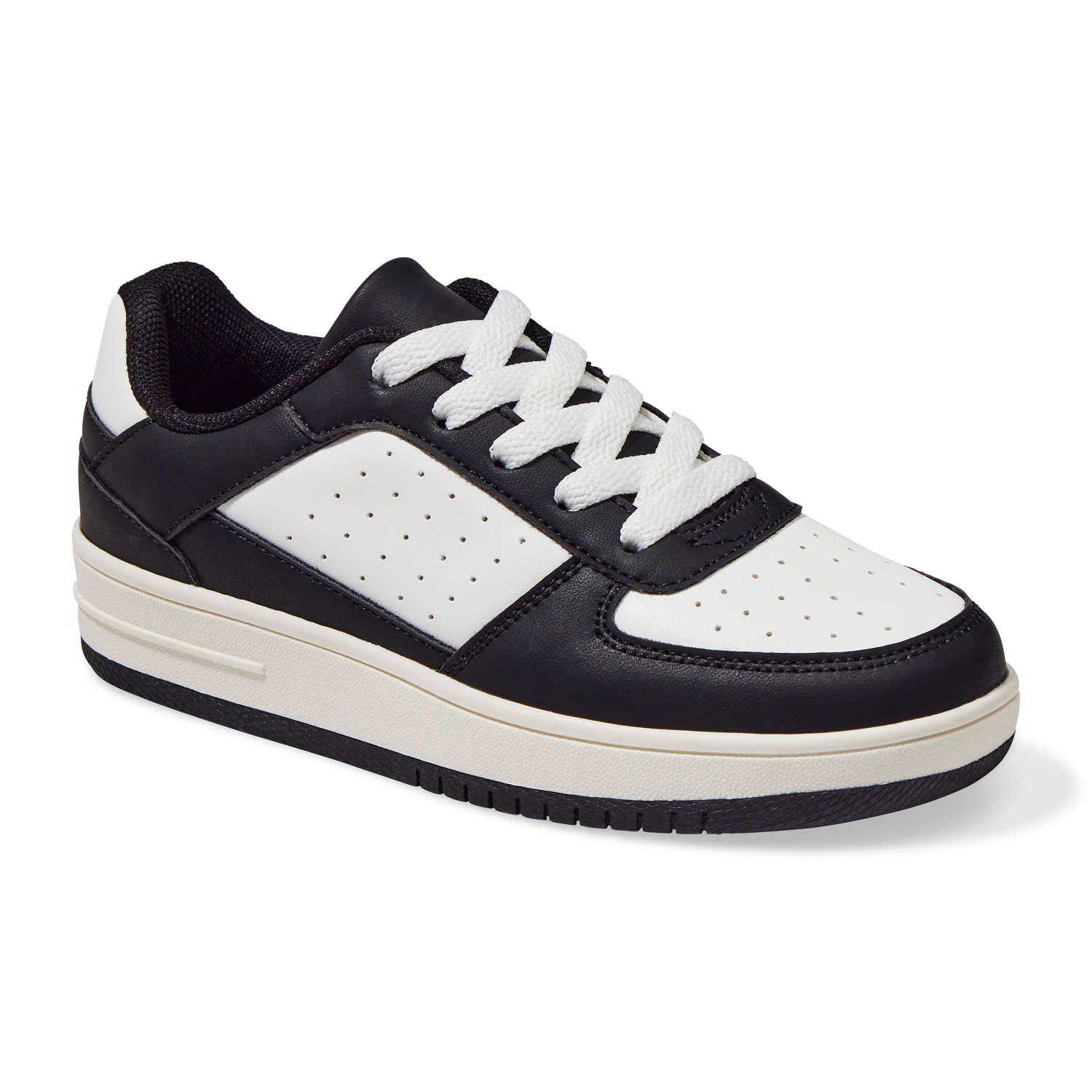 slide 1 of 6, Falls Creek Boys' Seas Casual Shoes, White/Black, Size 13, 1 ct