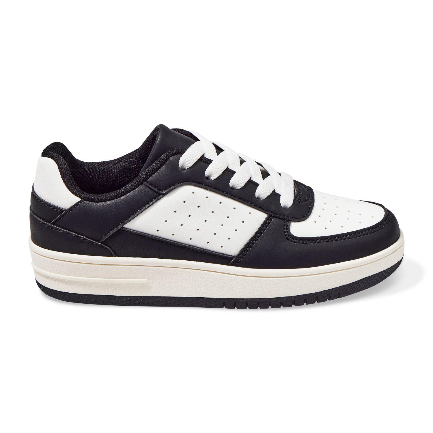 slide 5 of 6, Falls Creek Boys' Seas Casual Shoes, White/Black, Size 1, 1 ct