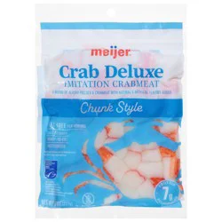 Meijer Crab Deluxe Imitation Crabmeat Chunks, 8 Oz