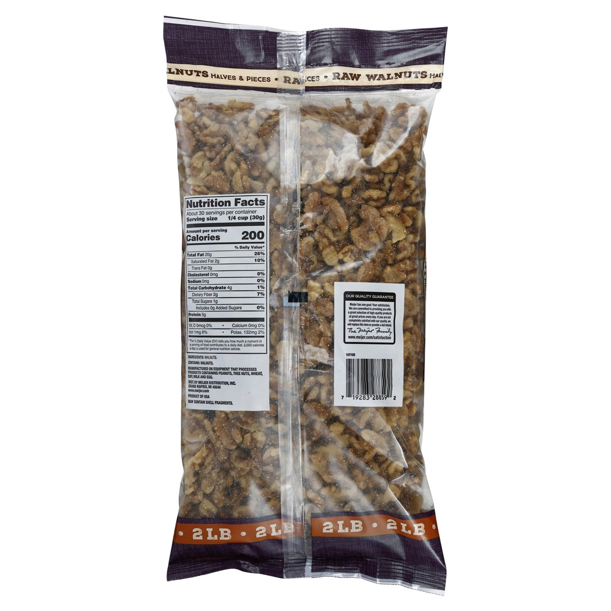 slide 2 of 2, Fresh from Meijer Raw Walnut Halves & Pieces, 32 oz, 32 oz