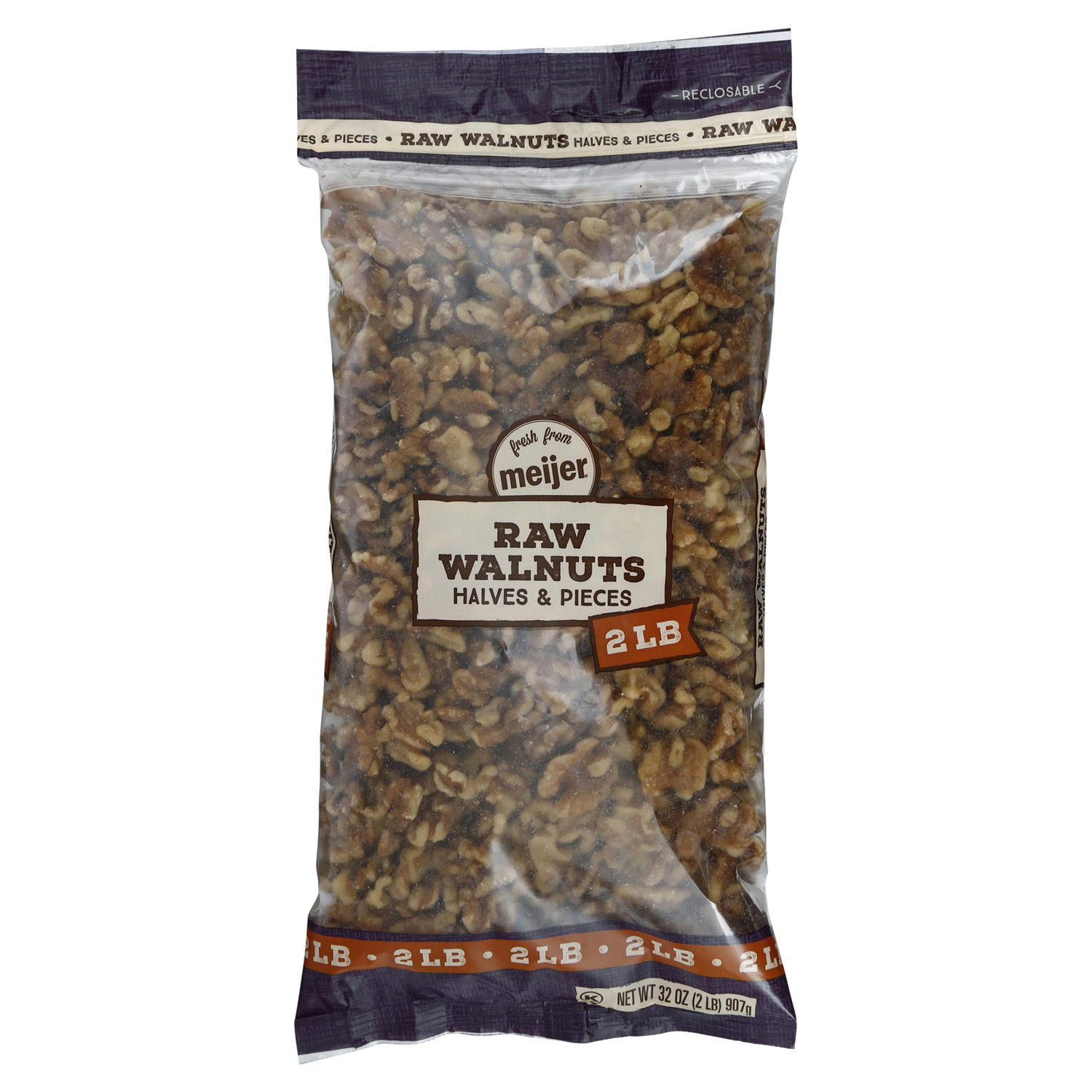 slide 1 of 2, Fresh from Meijer Raw Walnut Halves & Pieces, 32 oz, 32 oz