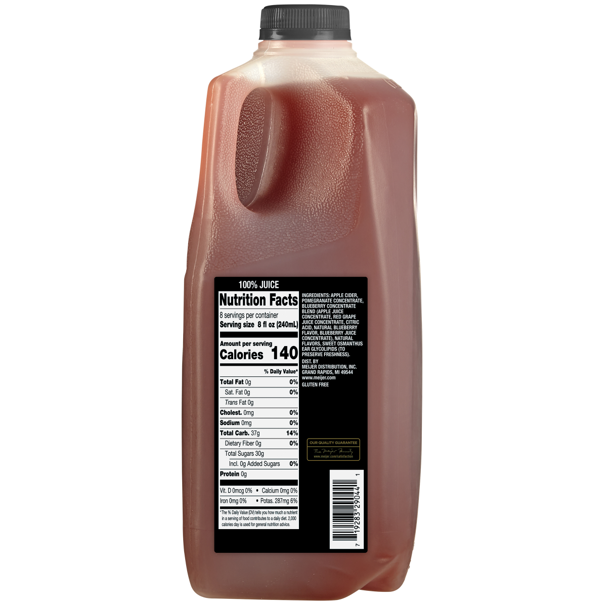 slide 2 of 2, FREDERIKS BY MEIJER Frederik's by Meijer Blueberry Pomegranate Apple Cider, 64 fl oz, 1/2 Gallon, 64 fl oz