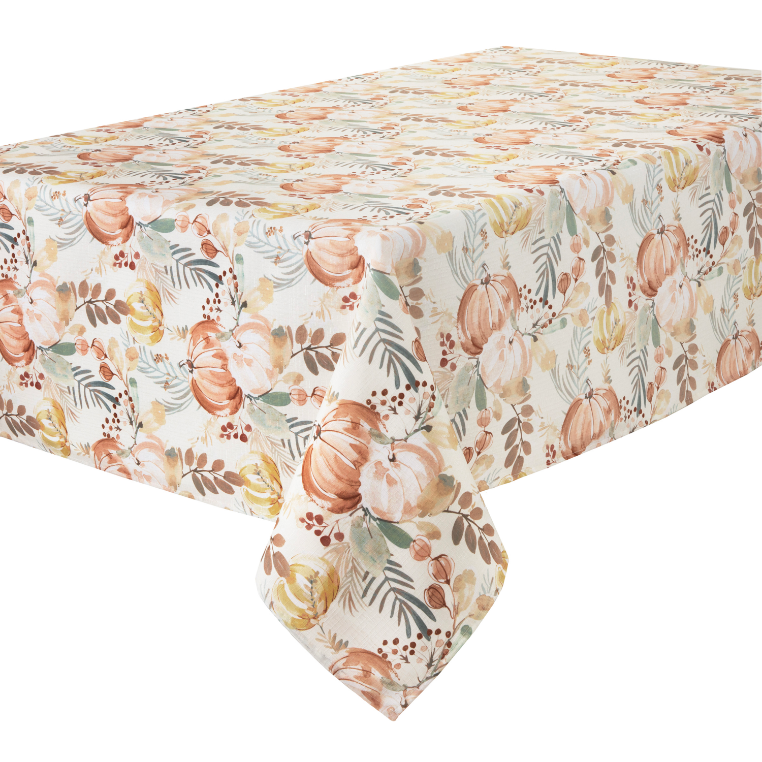 slide 1 of 2, CREATE DECORATE CELEBRATE CDC Harvest, Talila Pumpkin Tablecloth, 60 in x 84 in, 60 in x 84 in