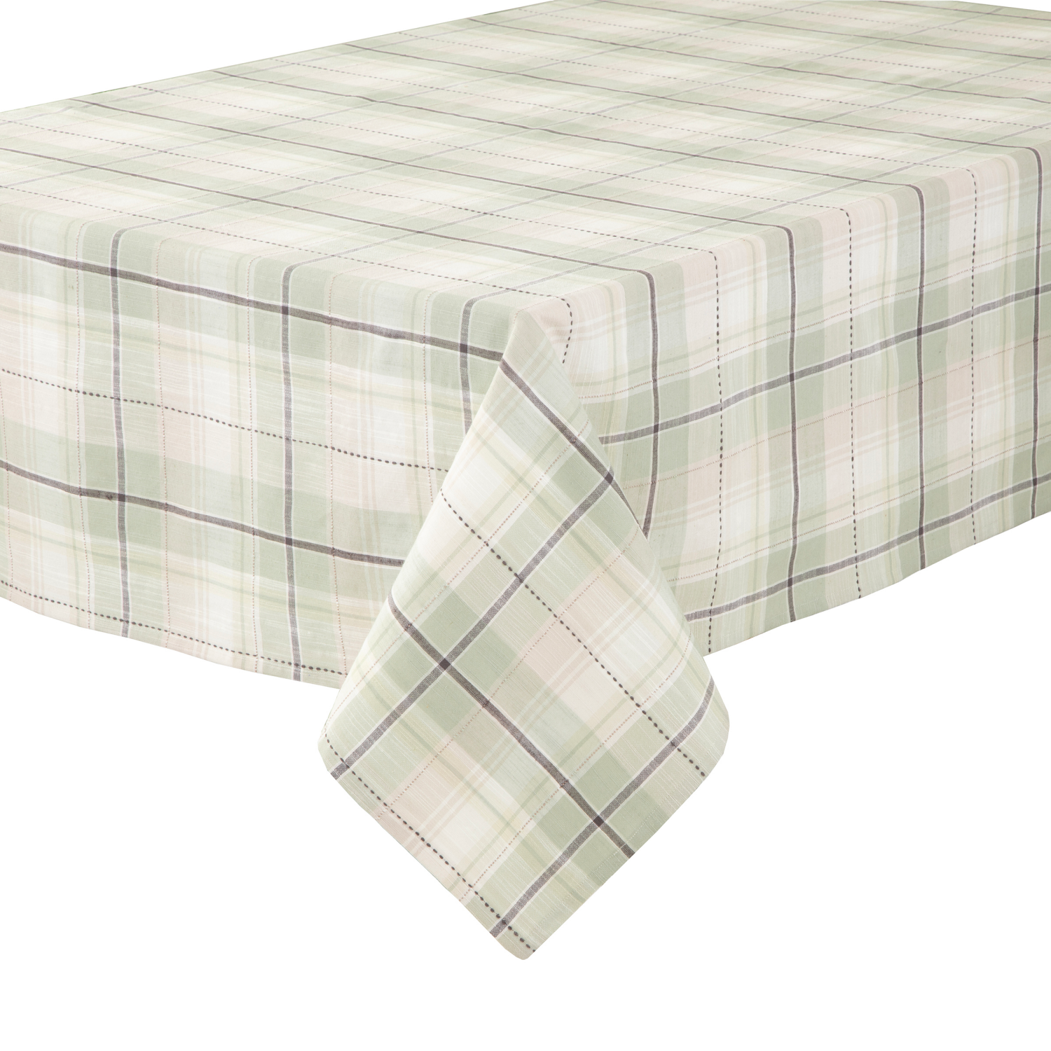 slide 1 of 2, CREATE DECORATE CELEBRATE CDC Harvest, Avery Plaid Tablecloth, Sage, 60 in x 84 in, 60 in x 84 in