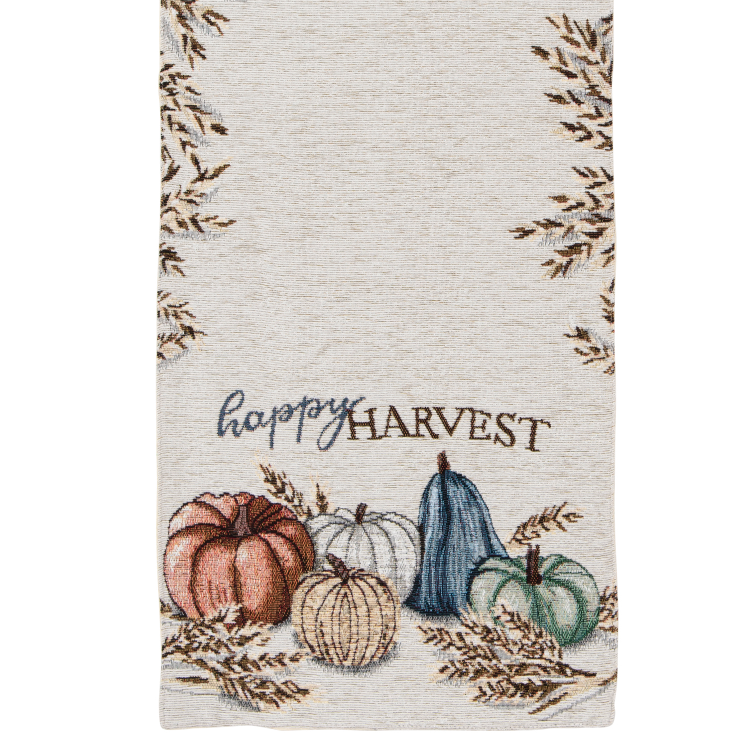 slide 1 of 3, CREATE DECORATE CELEBRATE CDC Harvest Pumpkin Wheat S Multi, Woven Tapestry Runner, 13 in x 72 in, 13 in x 72 in