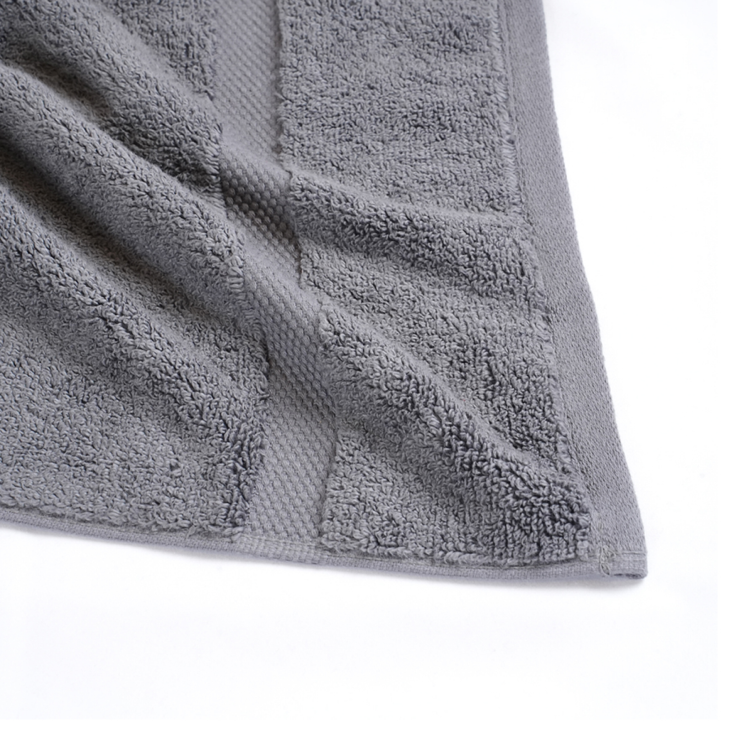 slide 3 of 5, Room & Retreat Luxury Hand Towel, 16 in x 30 in, Aqua Gray, 16 x 30 in