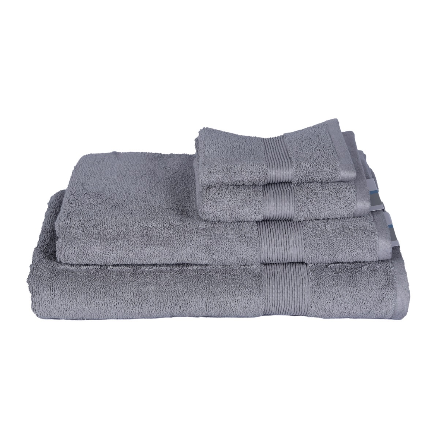 slide 4 of 5, Room & Retreat Performance Hand Towel, 16 in x 28 in, Light Gray, 16 in x 28 in