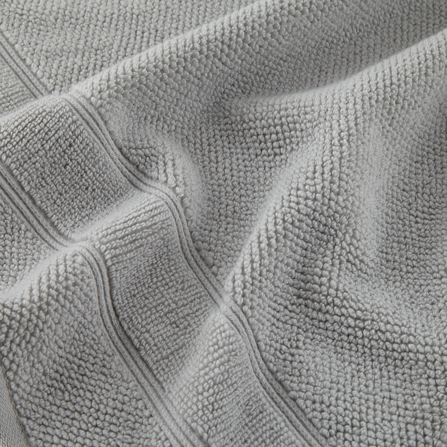 slide 2 of 2, Room & Retreat Performance Textured Hand Towel, 16 in x 28 in, Light Gray, hand towel