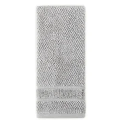 Room & Retreat Performance Textured Hand Towel, 16 in x 28 in, Light Gray