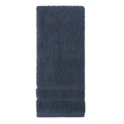 Room & Retreat Performance Textured Hand Towel, 16 in x 28 in, Indigo