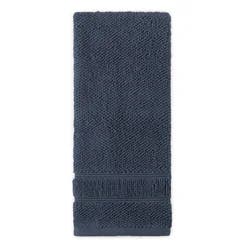 Room & Retreat Performance Textured Hand Towel, 16 in x 28 in, Indigo