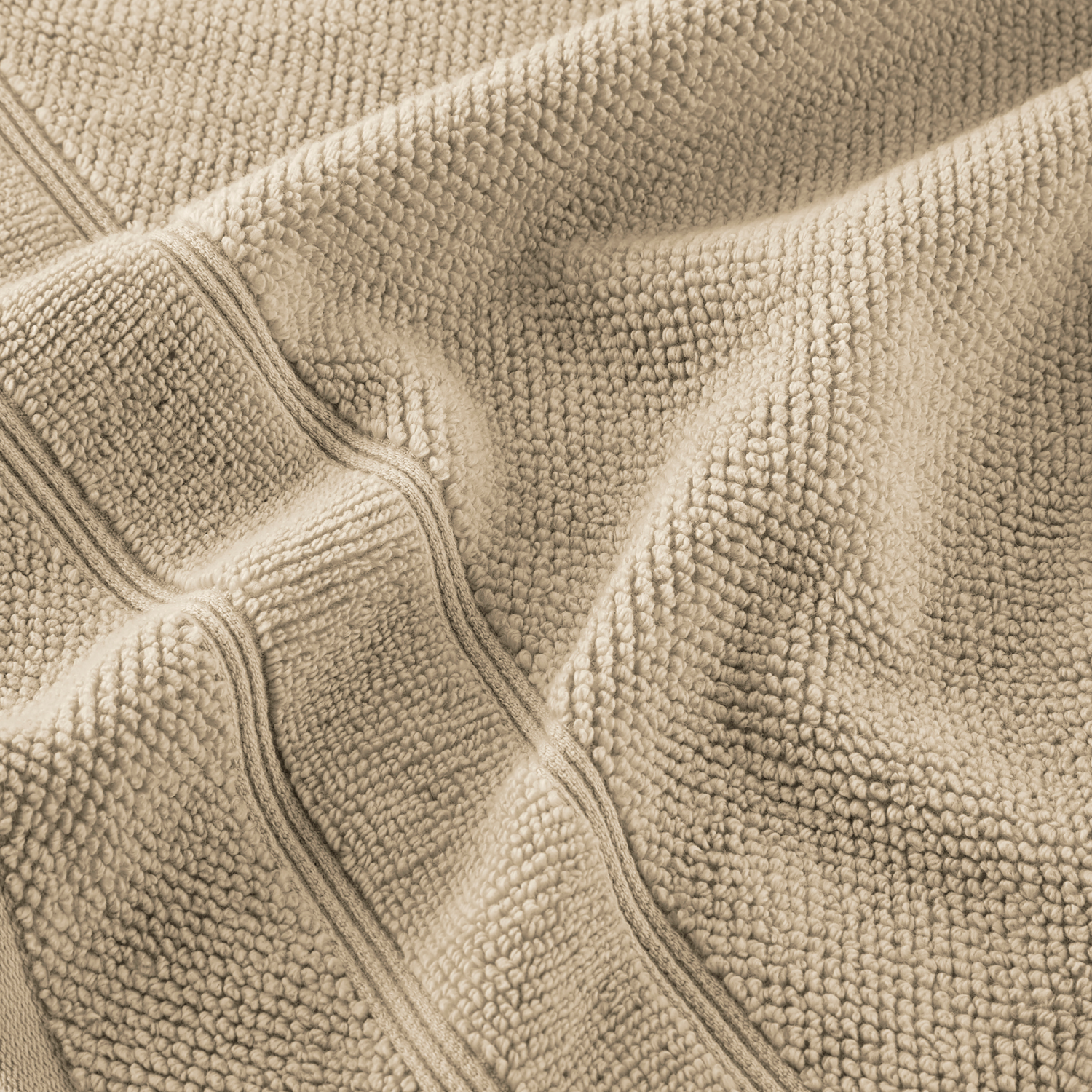 slide 2 of 2, Room & Retreat Performance Textured Bath Towel, 30 in x 56 in, Light Tan, bath towel