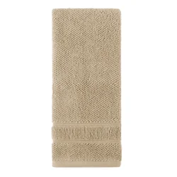 Room & Retreat Performance Textured Hand Towel, 16 in x 28 in, Light Tan