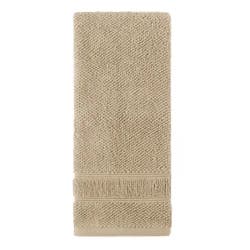 Room & Retreat Performance Textured Hand Towel, 16 in x 28 in, Light Tan