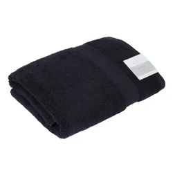 Room & Retreat Performance Bath Towel, 30 in x 56 in, Black