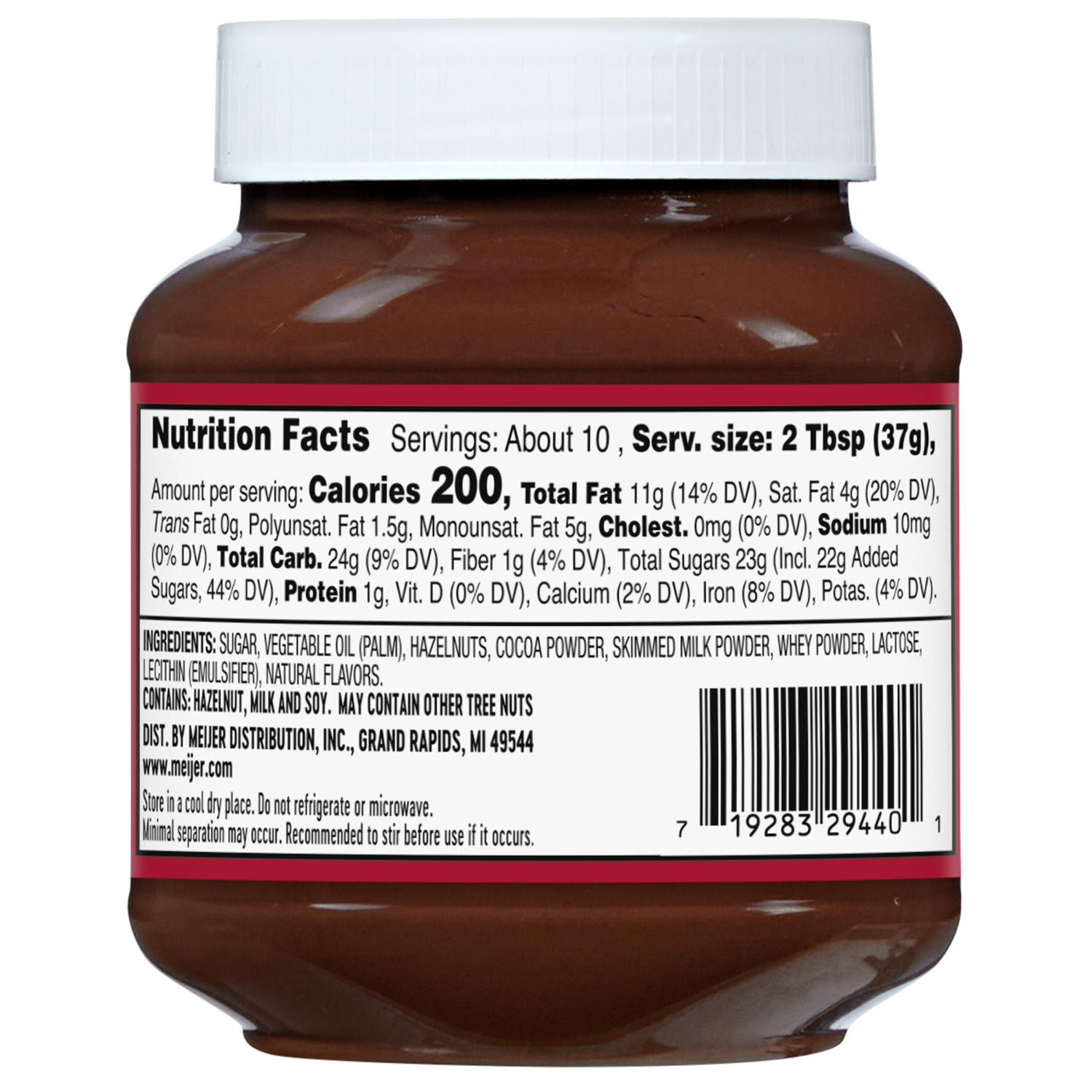 slide 2 of 2, Meijer Hazelnut Spread, 13 oz, 13 oz