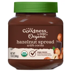 True Goodness Organic Hazelnut Spread, 13 oz