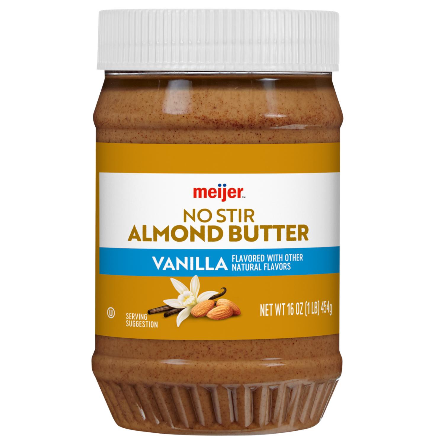 slide 1 of 3, Meijer No Stir Vanilla Almond Butter, 16 Oz, 16 oz