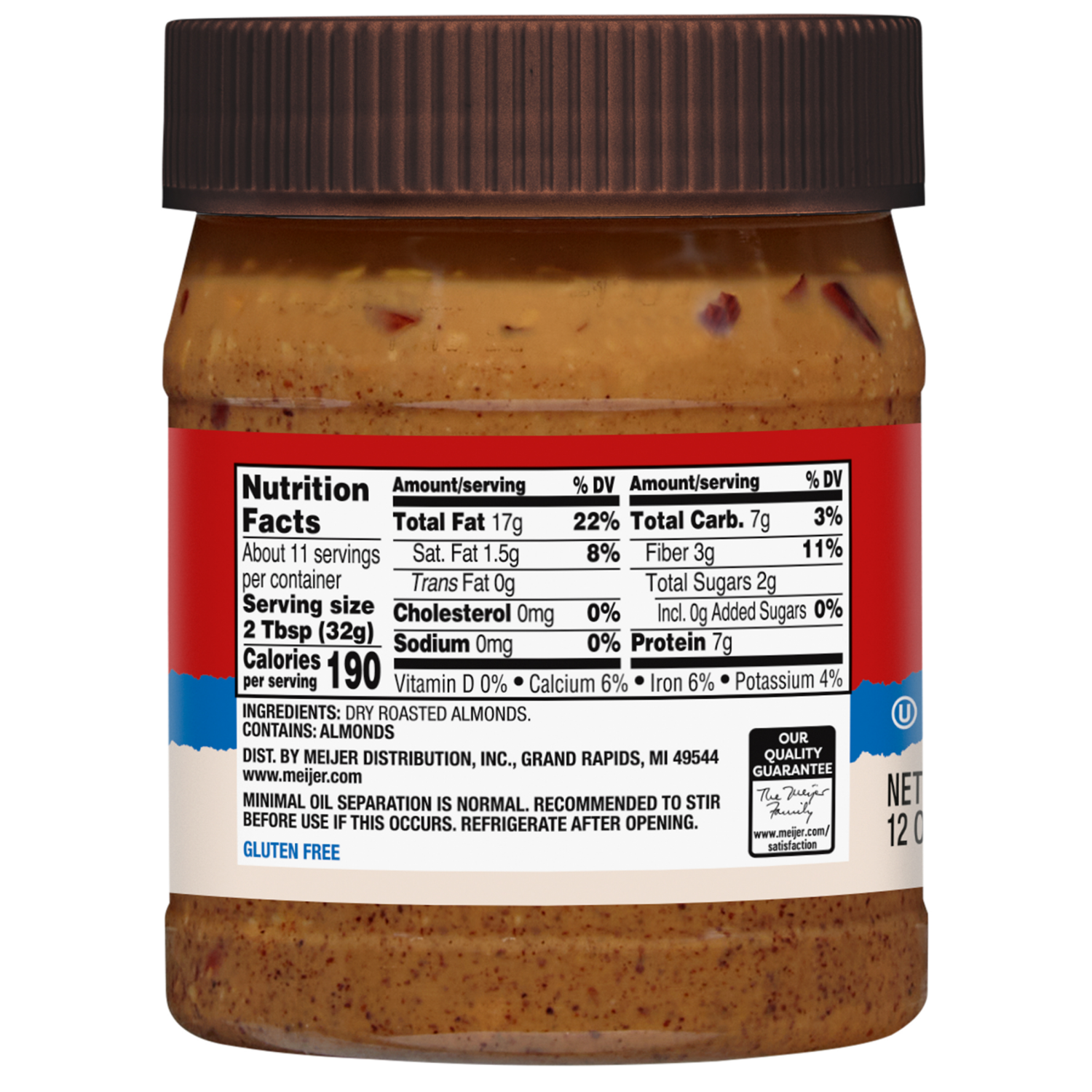 slide 2 of 3, TRUE GOODNESS ALMOND CRUNCHY 12 OZ, 12 oz