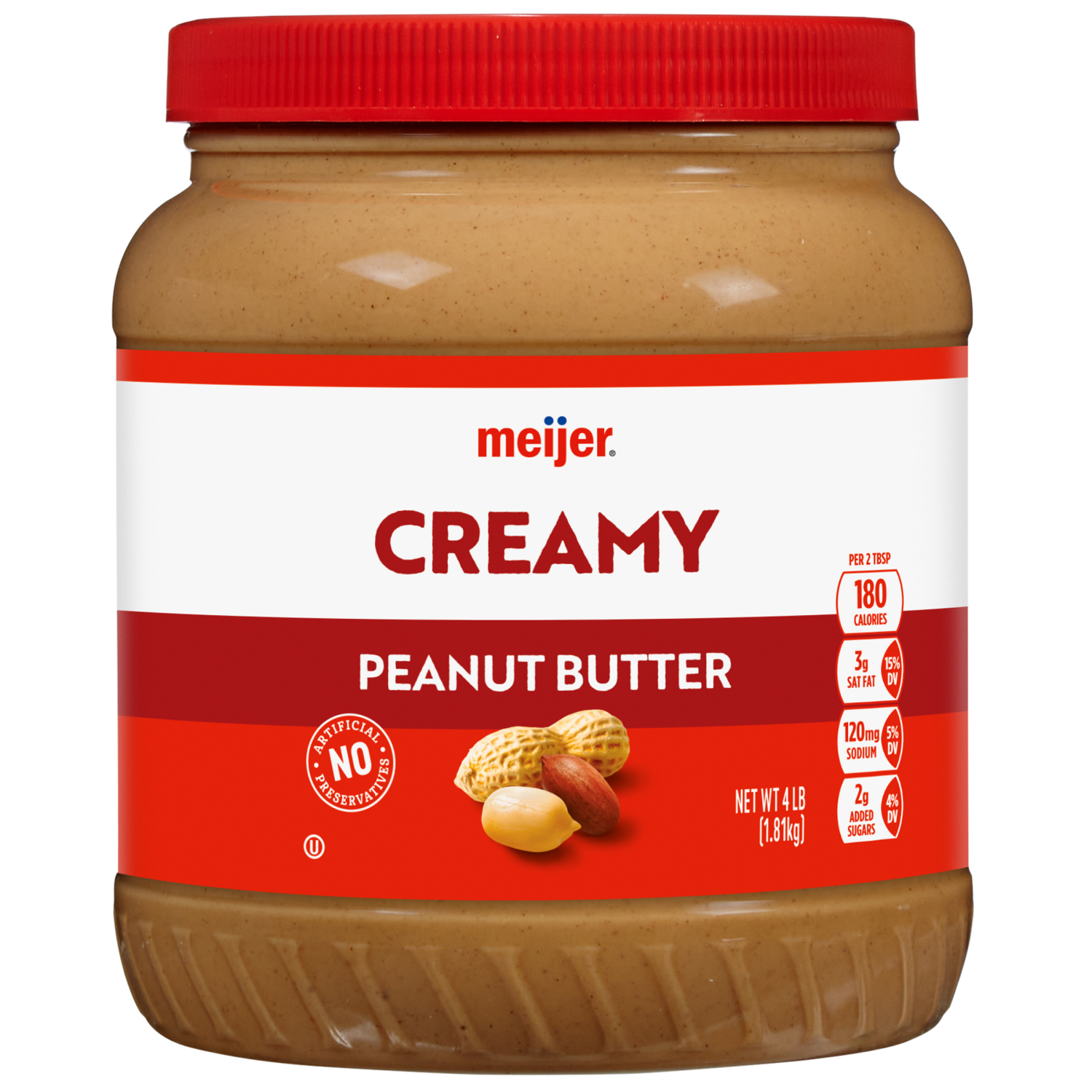 slide 1 of 3, Meijer Creamy Peanut Butter, 64 oz, 64 oz