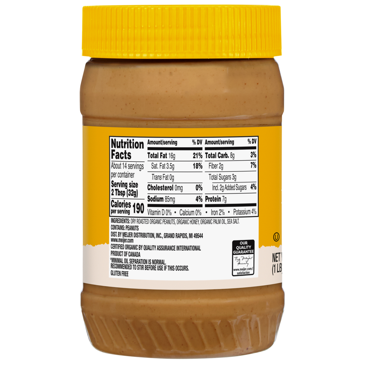 slide 2 of 3, True Goodness Org Crmy Hny Pnt Btr 16oz, 16 oz