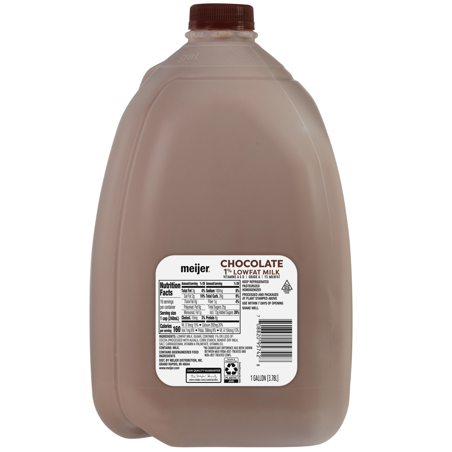 slide 2 of 2, Meijer 1% Low Fat Chocolate Milk, Gallon, 1 gal