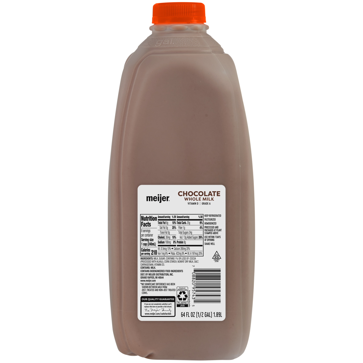 slide 2 of 2, Meijer Whole Chocolate Milk, 1/2 Gallon, 1/2 gal