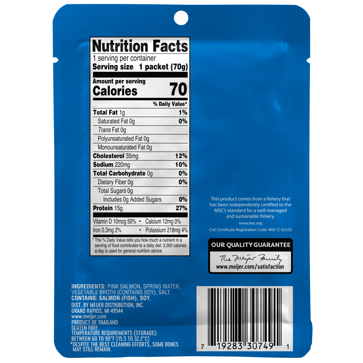 slide 2 of 2, Meijer Pink Salmon Pouch 2.5 oz, 2.5 oz