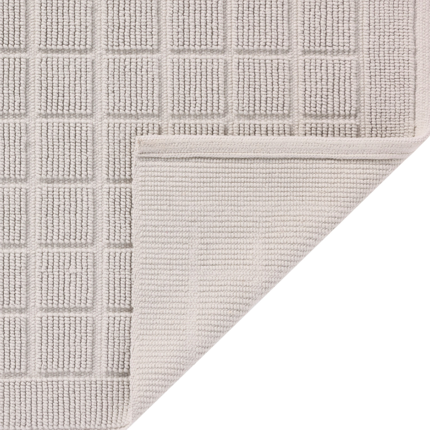 slide 2 of 5, Room & Retreat Luxury Cotton Textured Bath Mat, 21 in x 34 in, Quiet Gray, 21 x 34 