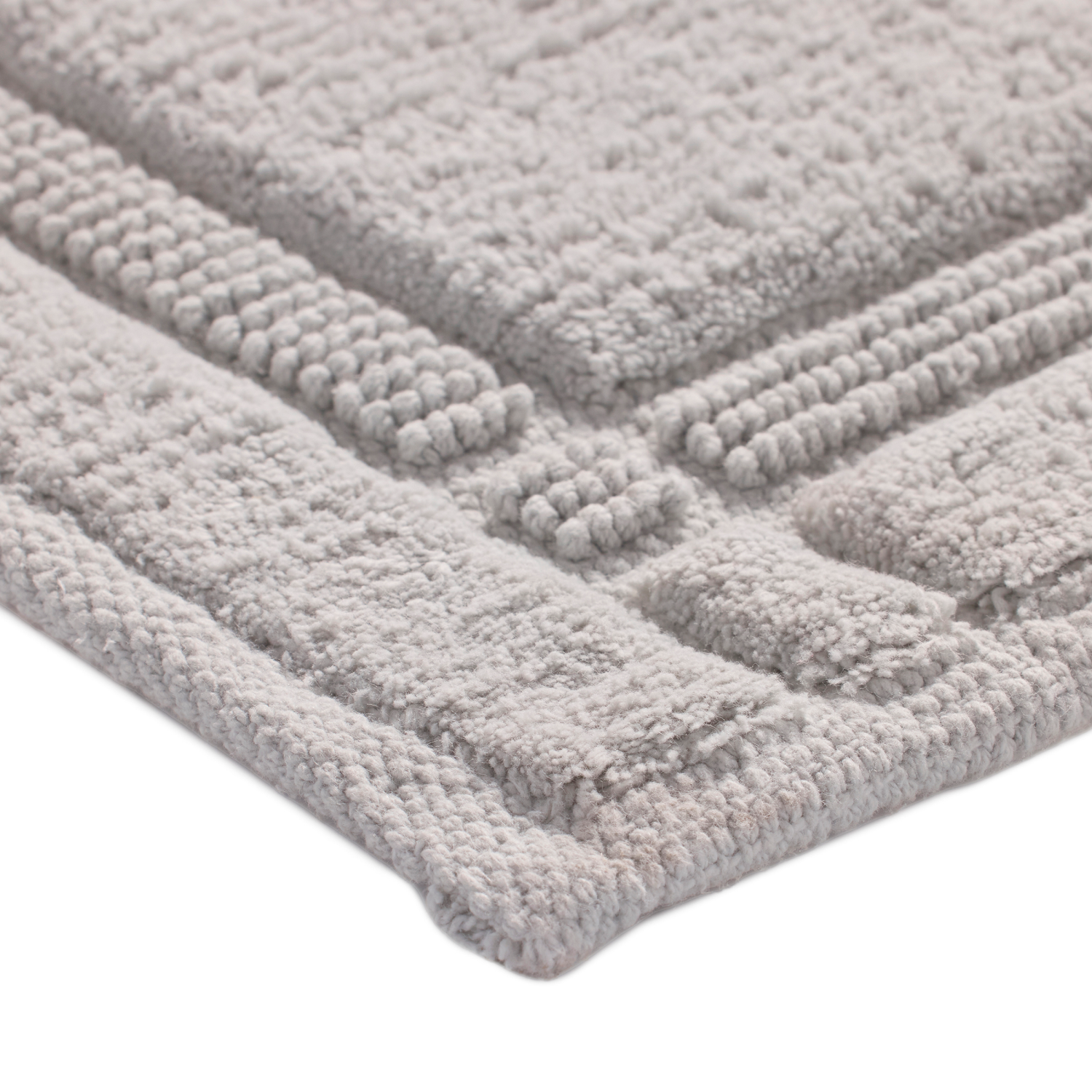 slide 3 of 5, Room & Retreat Luxury Cotton Ultra Plush Bath Mat, 21 in x 34 in, Quiet Gray, 21 x 34 