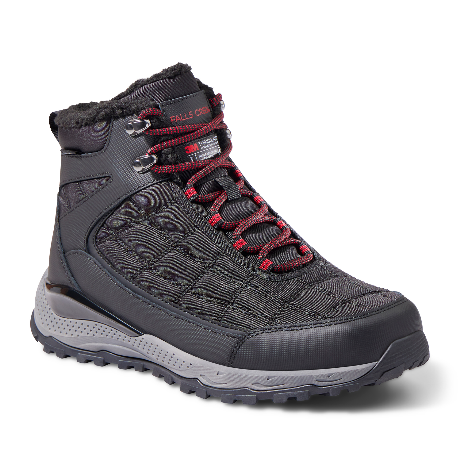 slide 1 of 6, Falls Creek Men's Snow Hike Hiker, Black, Size 12, 1 ct