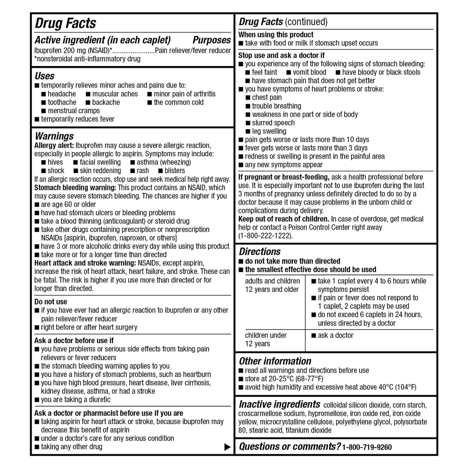 slide 4 of 5, Meijer Ibuprofen 200mg Caplet, 2 x 100 ct