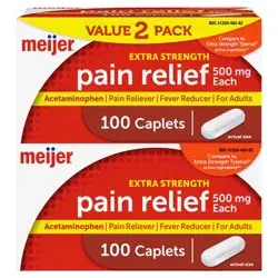 Meijer Extra Strength Acetaminophen Caplets /